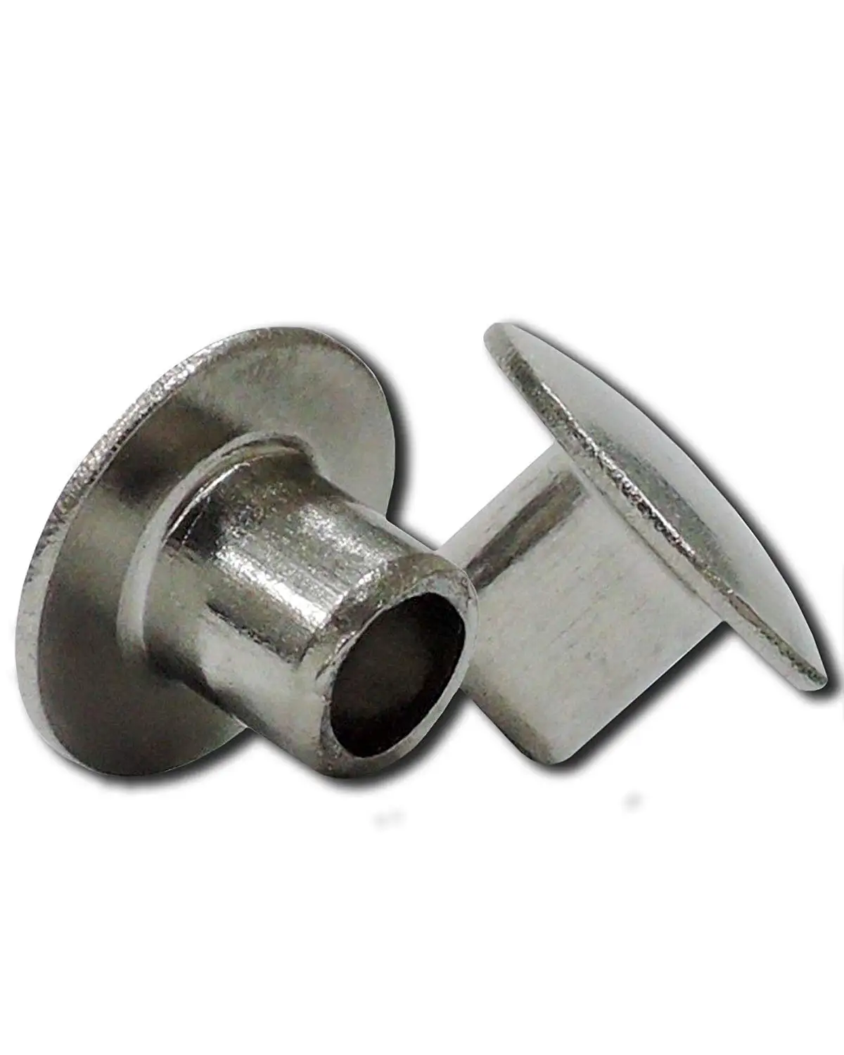 U-nique 50 Pcs 13//64 x 1 25//32 Nickel Plated Oval Head Semi-Tubular Rivets Silver Tone