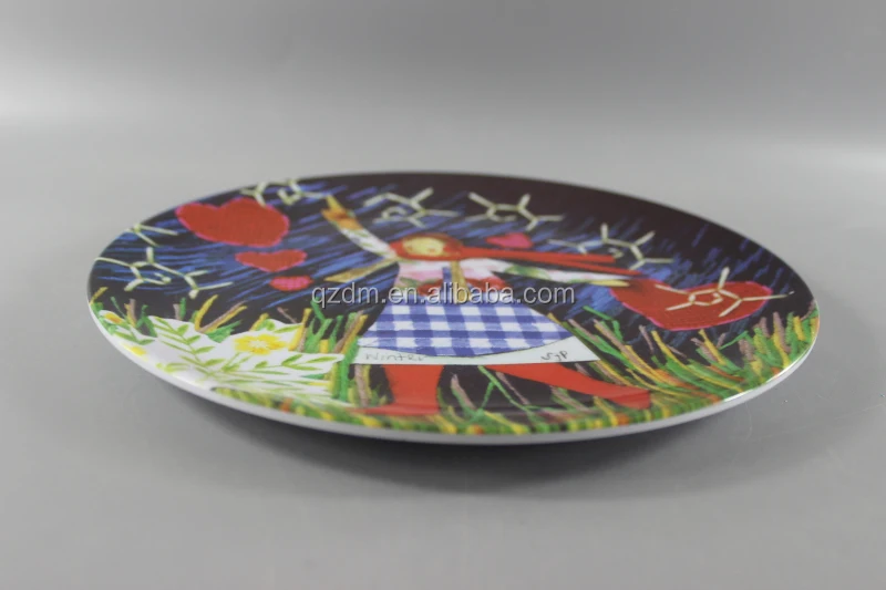 Custiom-made 10 inch melamine dinner plate garil print