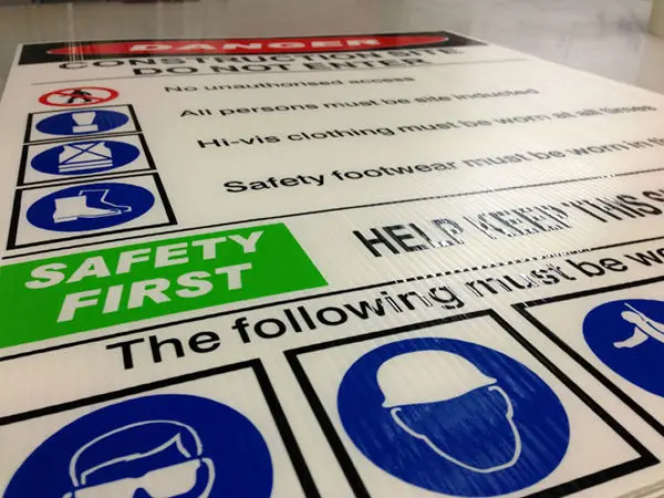 Corflute Workplace Safety Signs. Mandatory - Protective Clothing ...