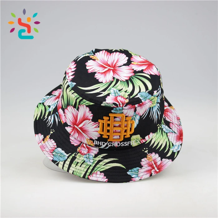 flower bucket hat with string