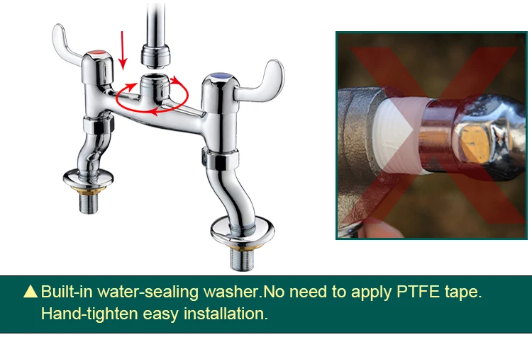 Best Commercial Dual Handle Deck Mount Kitchen Sink Mixer Taps