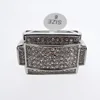 last stainless steel silver iced out man ring hip hop designs