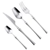 Five Star Hotel Decorative Elegant Matte Silver Plated Spoon Fork Knife Cutlery Set