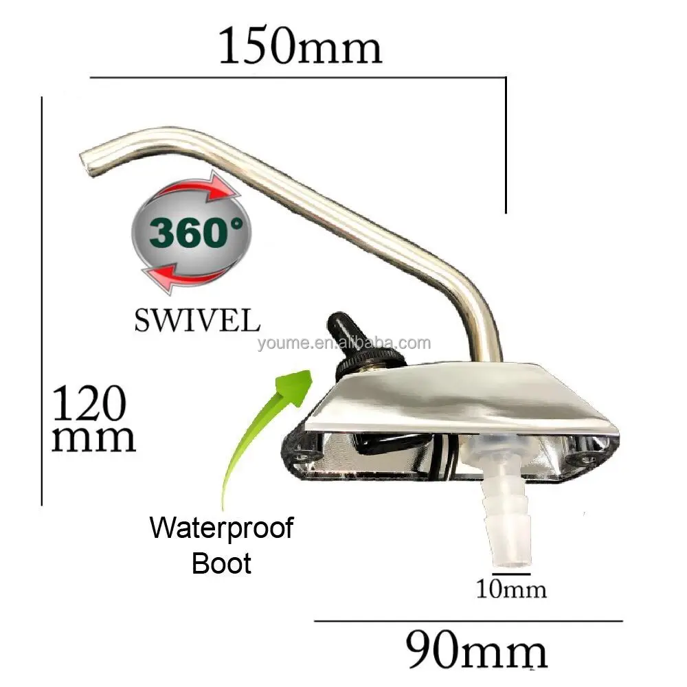 12V ELECTRIC WATER PUMP FAUCET TAP /& SWITCH-for Boat//Galley//Caravan//Motorhome//RV