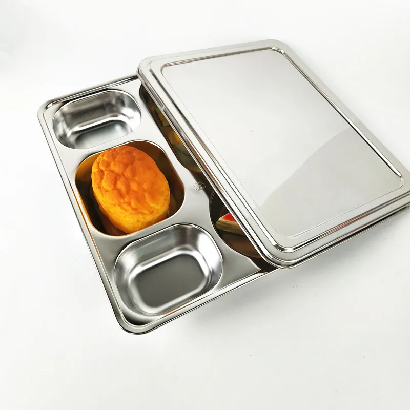 Factory Hot Sale Stainless Steel School Deep Lunch Tray / 5 ...