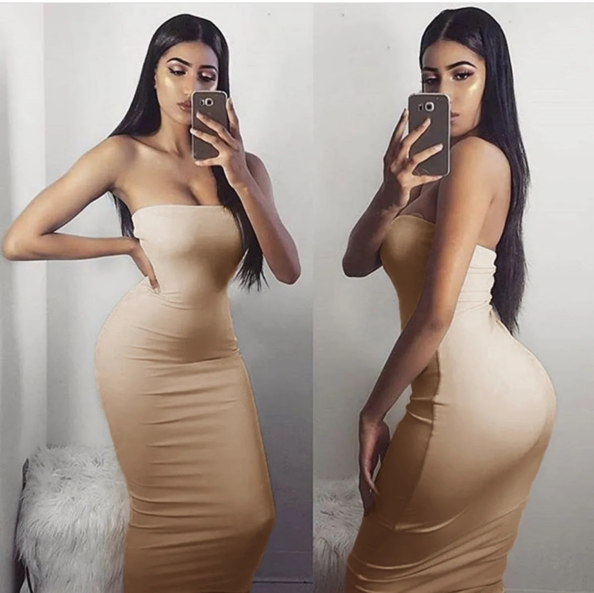 New Arrivals Ladies Hot Night Sexy Dresses Women Solid Bodycon Club Dress