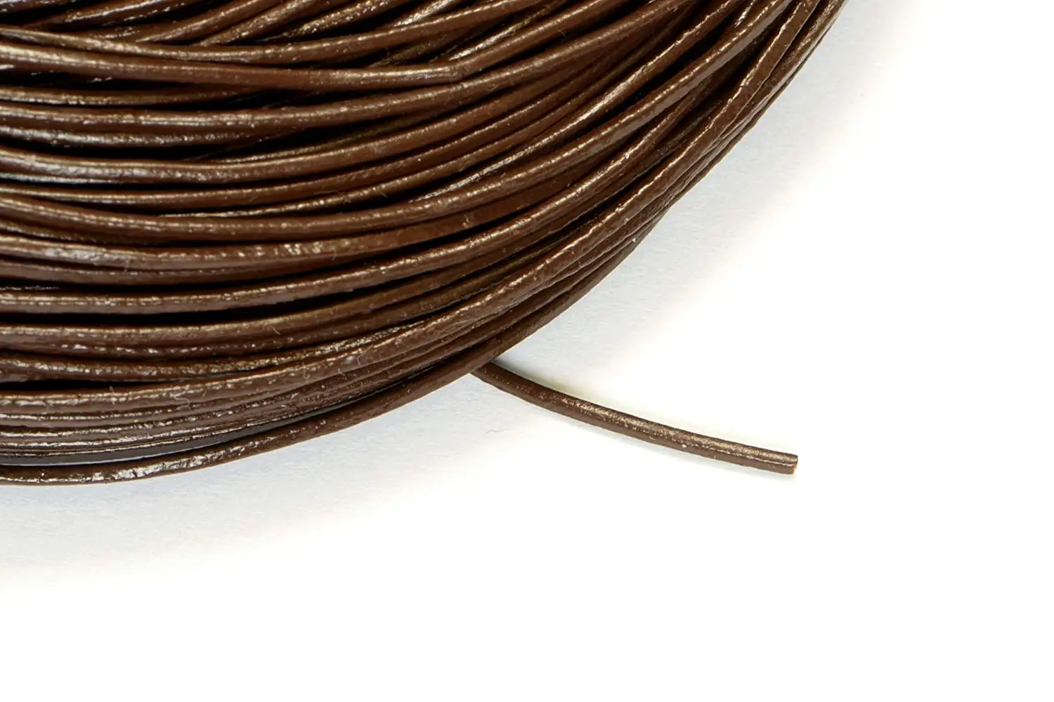 Natural 5mm 5 Yards Glory Qin Soft Round Genuine Jewelry Leather Cord Leather Rope