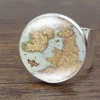 Vintage Globe Rings Earth World Map Art Glass Dome Ring Men Jewelry Wholesale