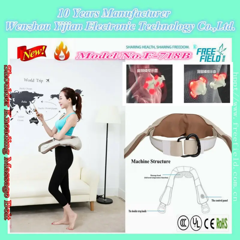Vibrating Body Slimming Massage Belt F718b Kneading Massage Belt