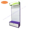 retail shop metal material panel display systems standing with bottom storage cabinet for tools