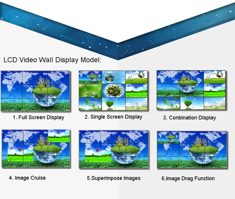 Intelligent drive 46 inch samsung panel lcd video wall 5.3mm