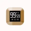 Electroplated gold and silver color touch setting LCD count down and up kitchen timer