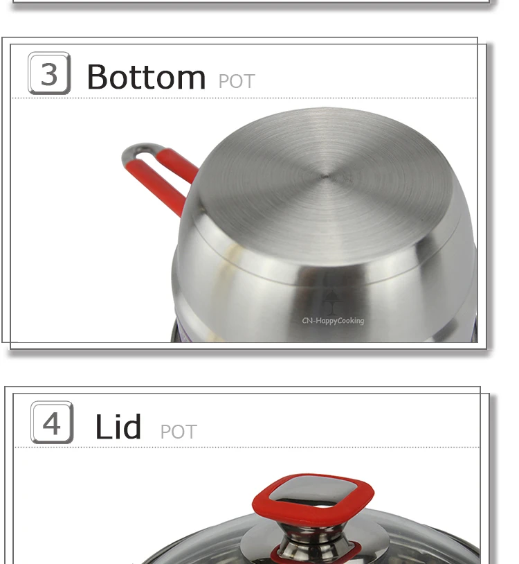 stainless steel small cooking pot hc-01619-a