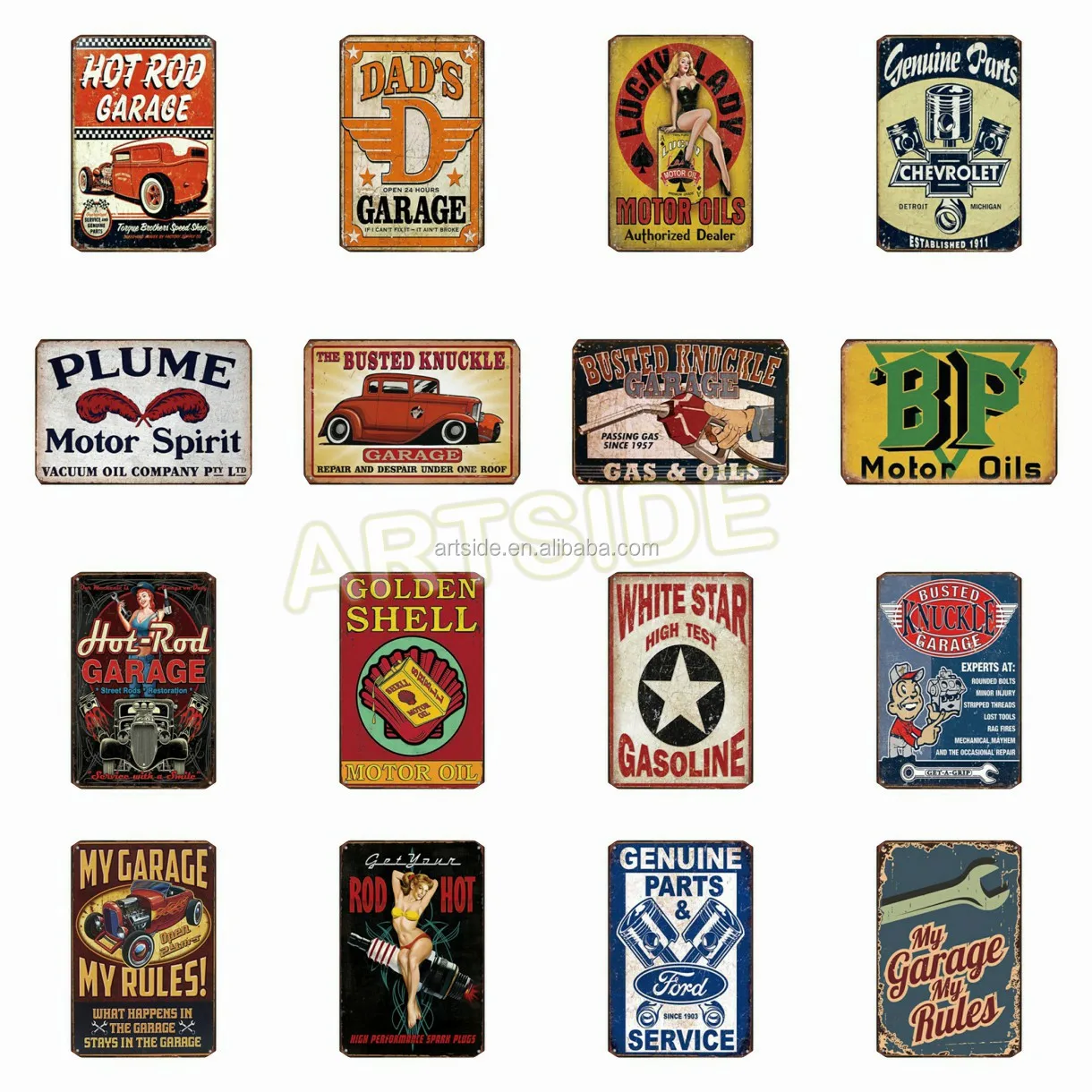 Shell Motor Oil Gasoline Advertising Garage Shop Wall Decor Tin Signs NEW Sign