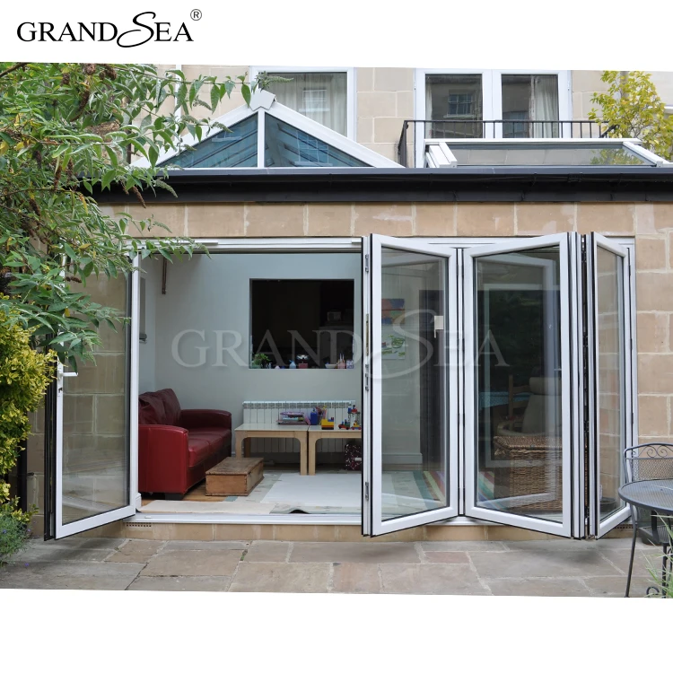 Double Glass Aluminum Factory 24 Inch Accordion Folding Doors For