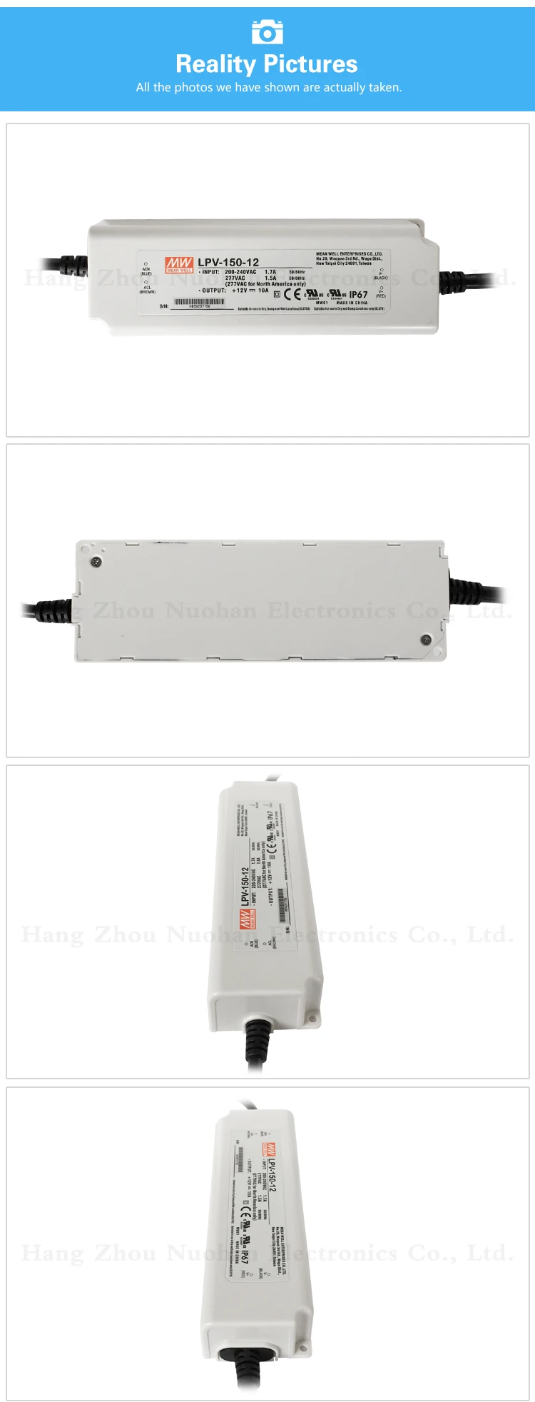 MEANWELL LPV-150-24 - Netzteil CV 24V/DC, max. 6,3A, 150W, IP67 - M MEANWELL LPV-150-24 - Netzteil CV 24V/DC, max. 6,3A, 150W, IP67 - M