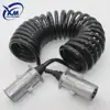 Trailer Wire Electrical Spiral Cable 7 Core Spiral Coiled Wire Cable 12v 24v 0.5 Square Trailer Spare Parts Electric Cable