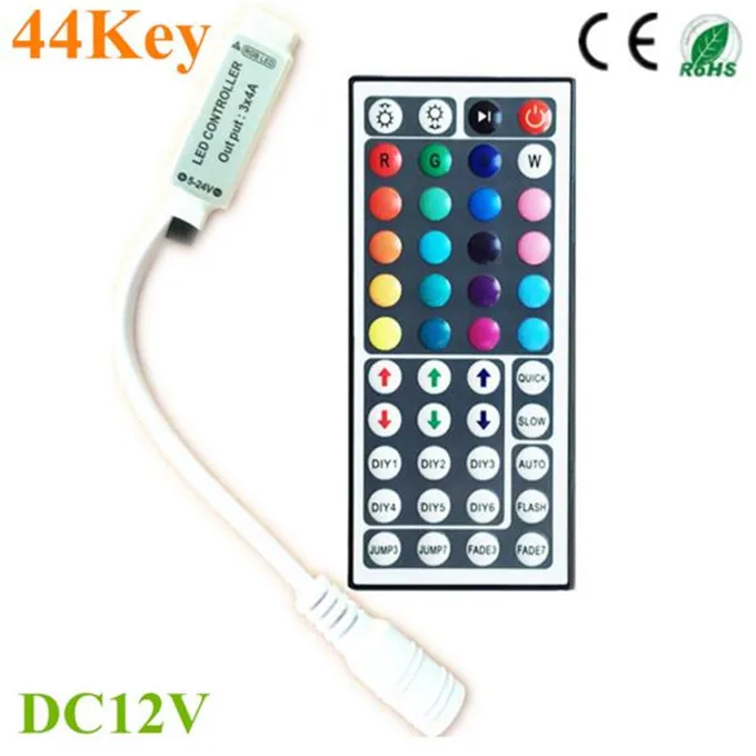 LED RGB Controller DC12V 44 Key IR Remote Controller For 3528 5050 RGB LED Strip