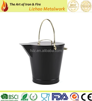 Lizh Metalwork Black Steel Fireplace Ash Bucket Buy Coal Bucket