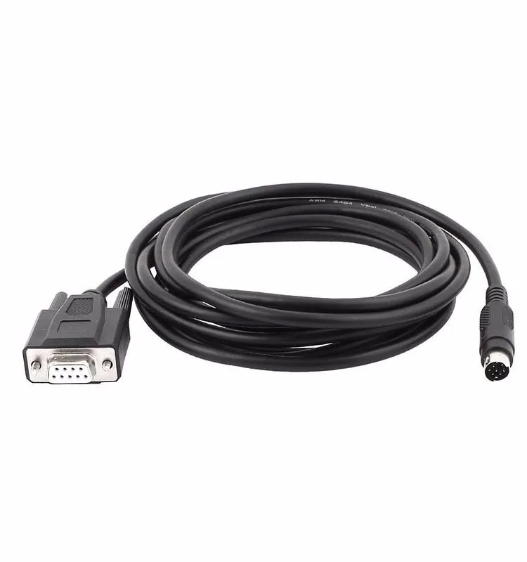 3 Meters Rs232 Db9 Female To 8p Mini Din Male Plc Programming Cable ...