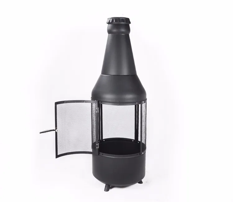 Garden Used Charcoal Grill Sale Wood Burning Metal Beer Bottle Shaped