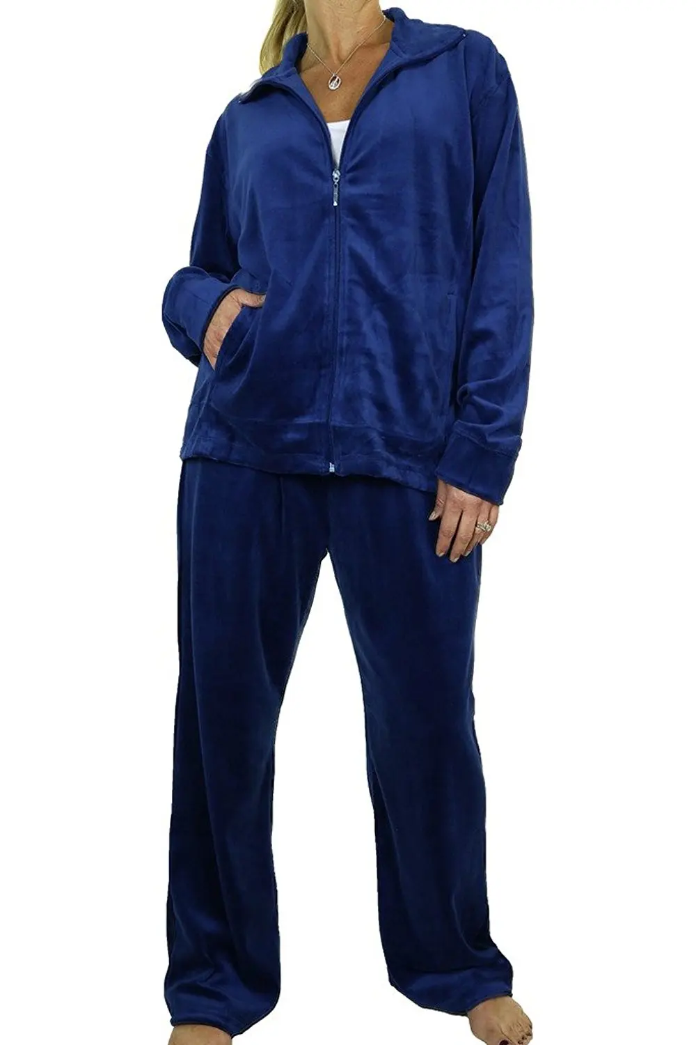 blue velvet tracksuit womens