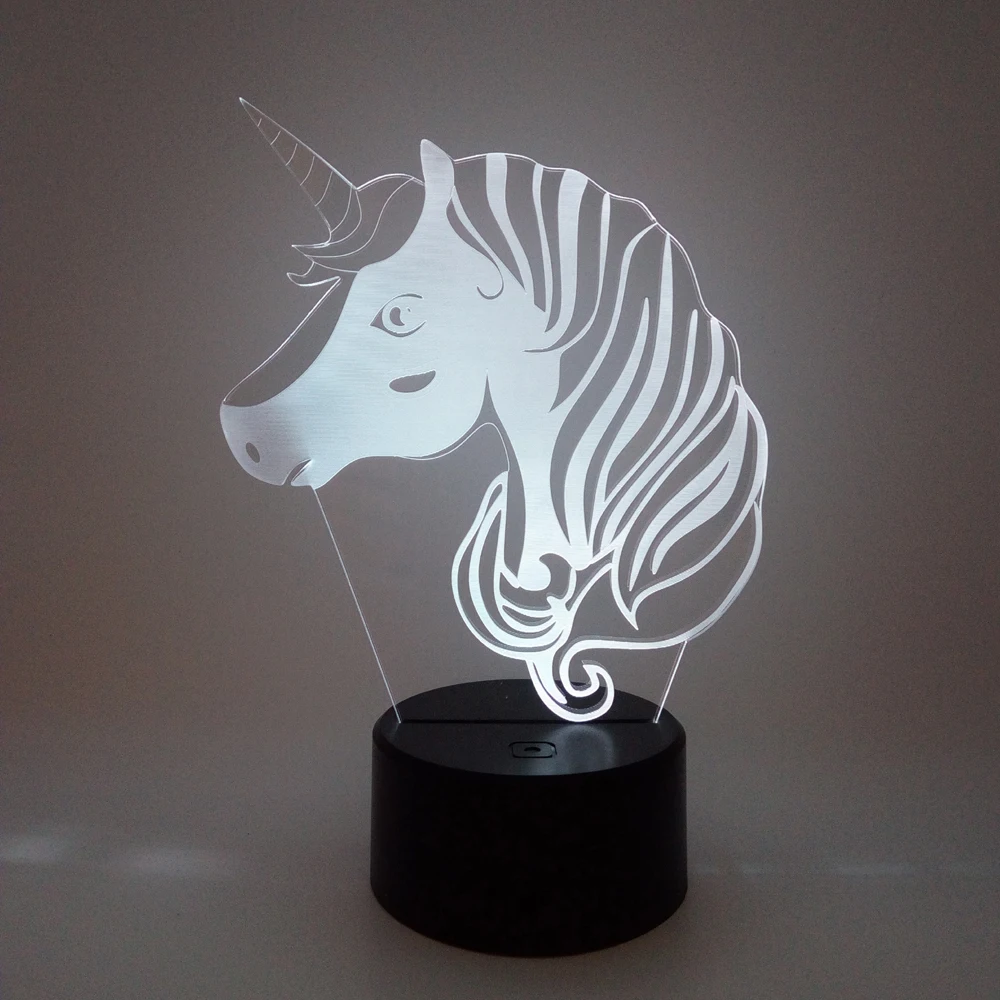  Unicorn  7 Warna Mengubah Lampu Malam Untuk Koleksi 3 Dled 