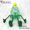 Plastic bauble with bendable arms and legs in shape of Christmas tree
