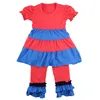 Dark Blue and Red 4th of July Independance Day Patriotic Outfits Festival Clothing