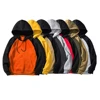Winter Thicker Korean Style Men Patchwork Plain Pullover Sweatshirts Hoodie