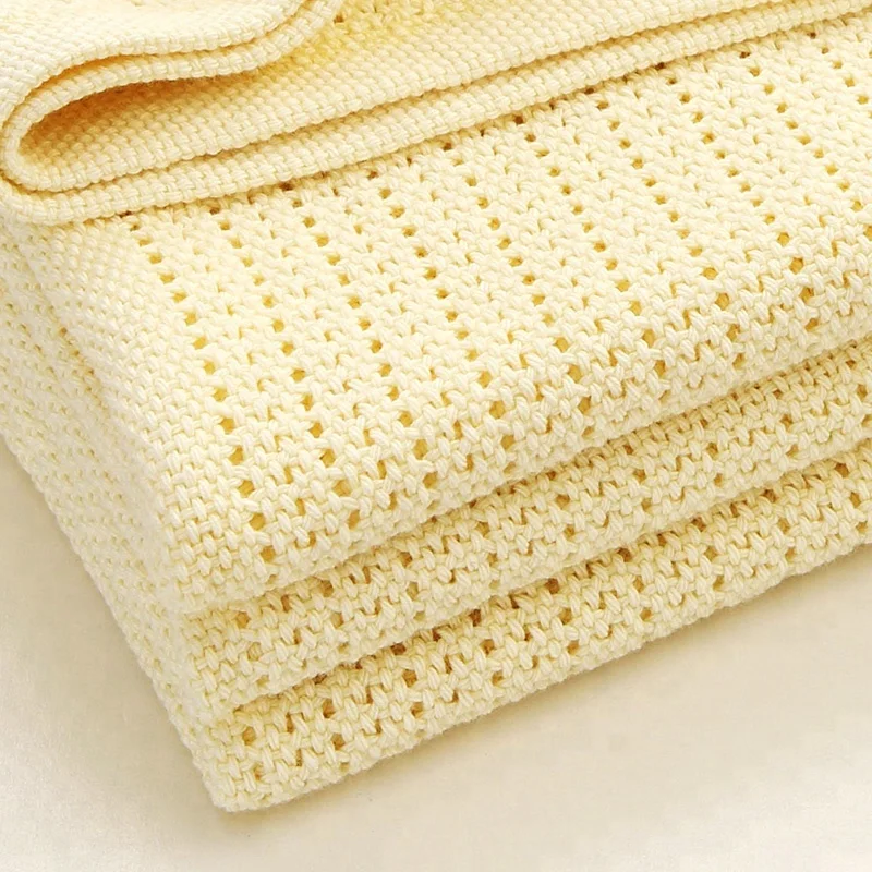 100% Cotton Leno Weave Thermal Cellular Baby Blanket - Buy Cotton Leno 