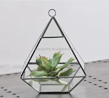 terrarium hanging glass geometric teardrop stained decorative larger wholesale