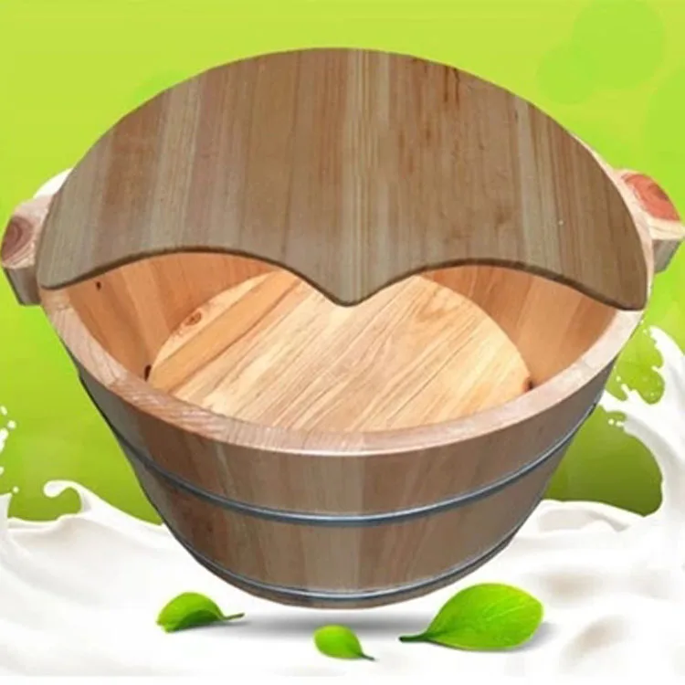 Natural Wood Foot Bath Bucket Wooden Foot Spa Basin With Massager Buy