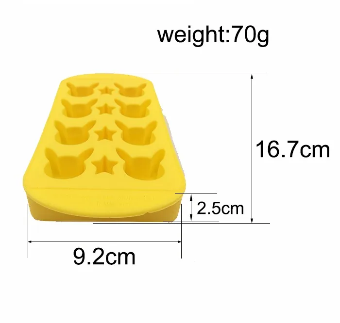 Leatchliving Cute Pikachu Shaped Silicone Ice Cube Tray - Buy Ice Cube ...