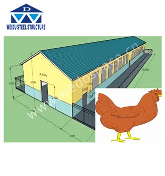 Lapisan Telur Ayam Kandang Desain Peternakan Unggas Rumah Prefab