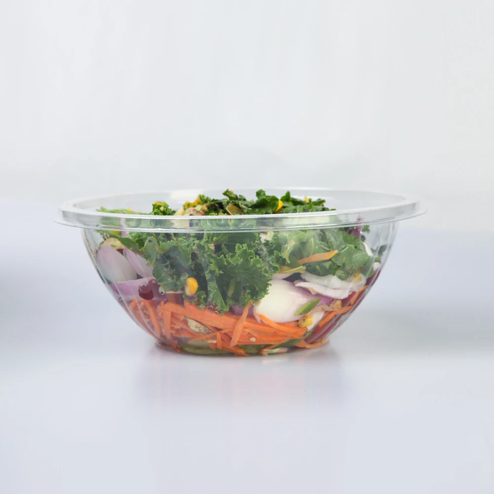 Transparent Reusable Take Away Disposable Plastic Pet Salad Plastic 