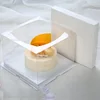 Cheap Plain Hard Clear Plastic white top and bottom decorative cake box