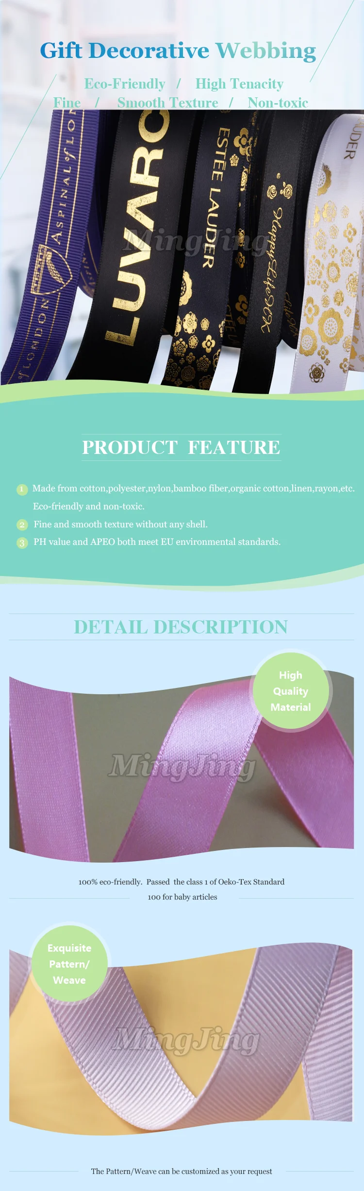 All Kinds Of Ribbon Expressions Pure Color Ribbon For Gift Decorative