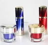 Acrylic triangle cosmetic jar pump bottle serum eye cream cosmetic packaging