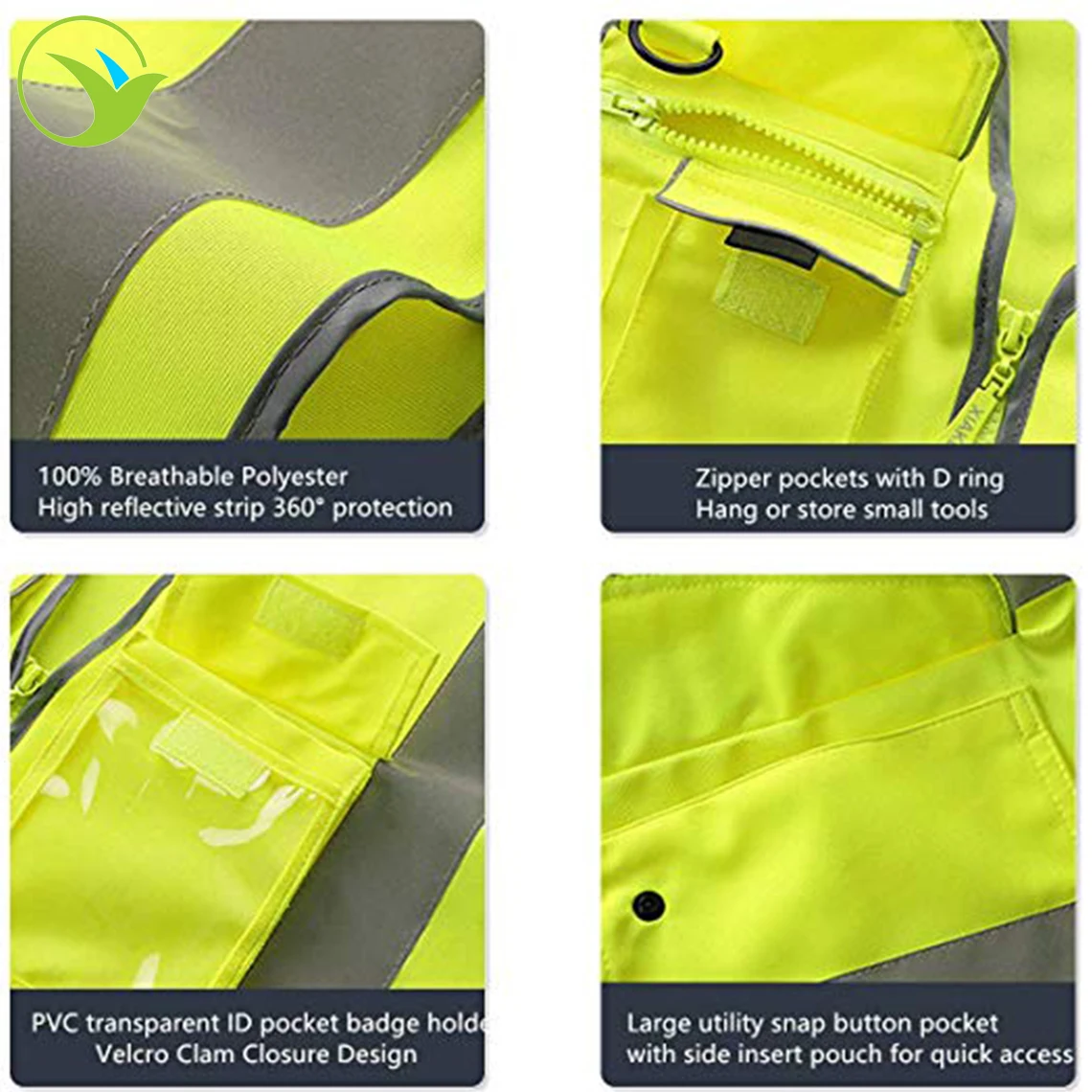 airport high visibility reflective safety vest