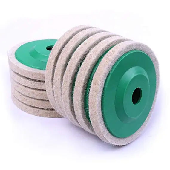 4'' 100mm Wool Polishing Buffing Wheel Pad Bore Industry Wool Felt