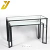 2--tier mirrored tabletop antique metal and mirror console table