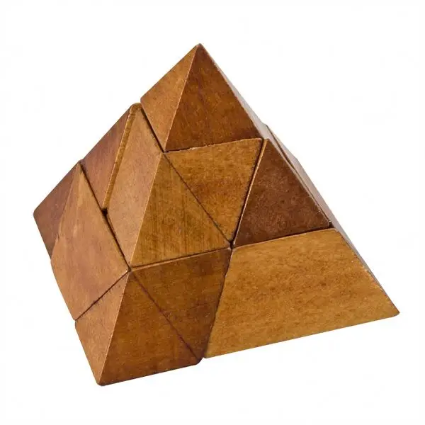 wooden triangle pyramid kids diy intelligent toy puzzle game py