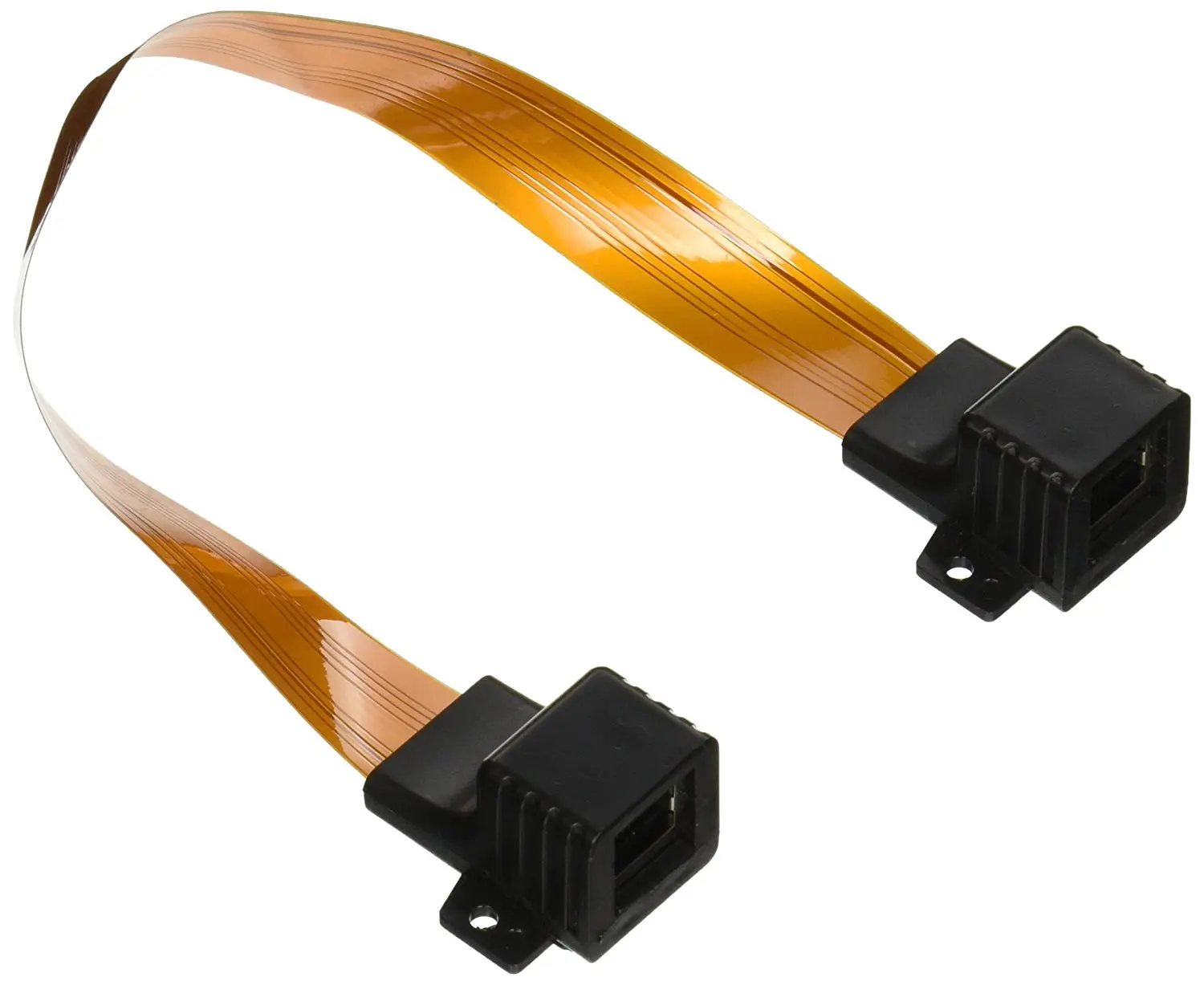 1Ft Length YXQ Ghost Wire Flat RG6 Coax Jumper Cable Connector F Type Female to Female Extreme Slim for Windows and Door