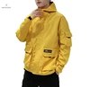 2019 hot men's bomber jackets stand collar big size zipper boy clothing top thin multi-pocket black mens coat xx
