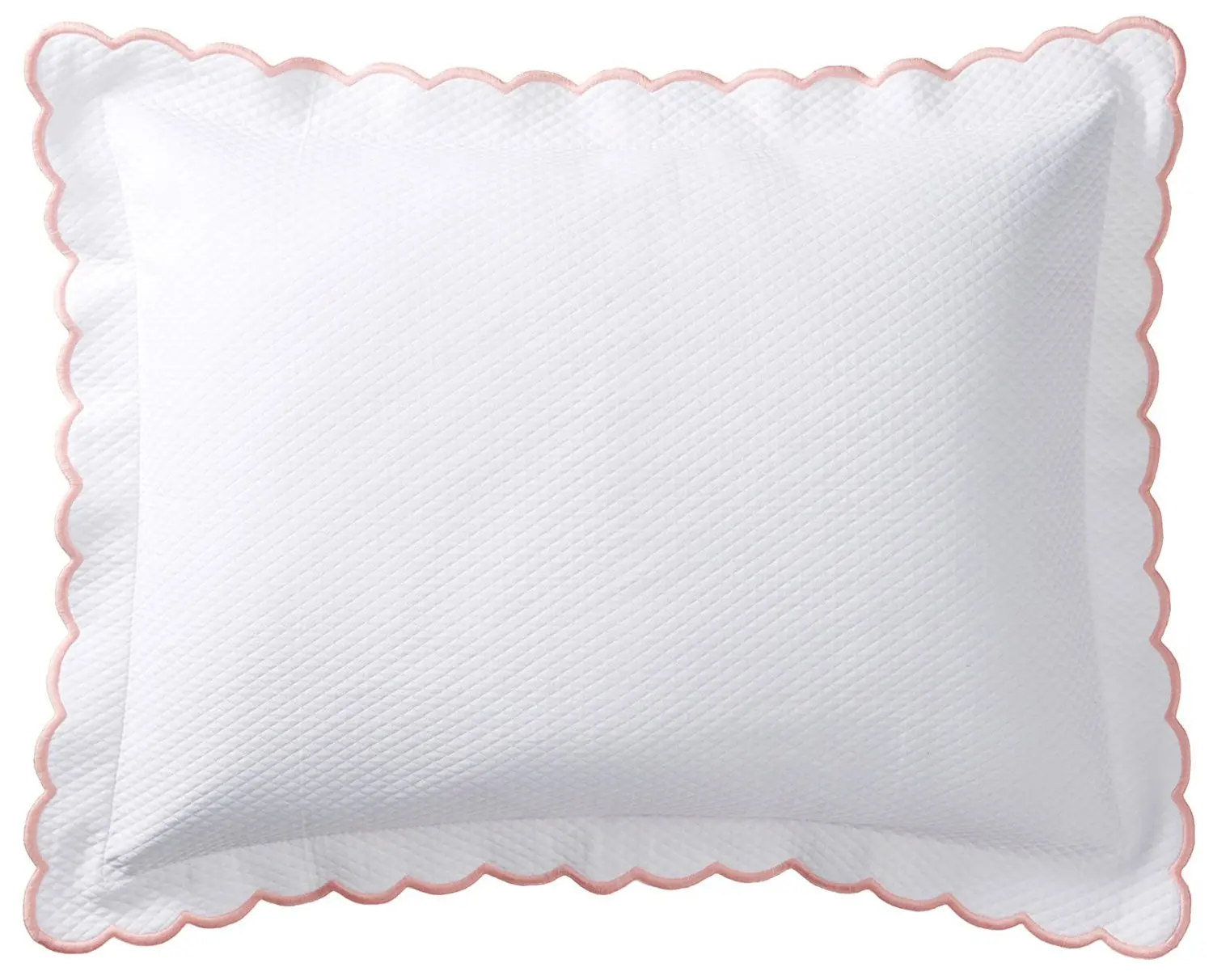 Buy Belle Epoque Scalloped Embroidered Boudoir Pillow Sham White