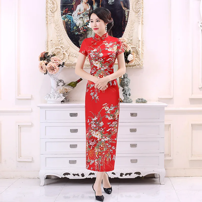 modern cheongsam dress modern chinese costume female Cotton Cheongsam Top & Skirt Modern Chinese Style Women's Suit