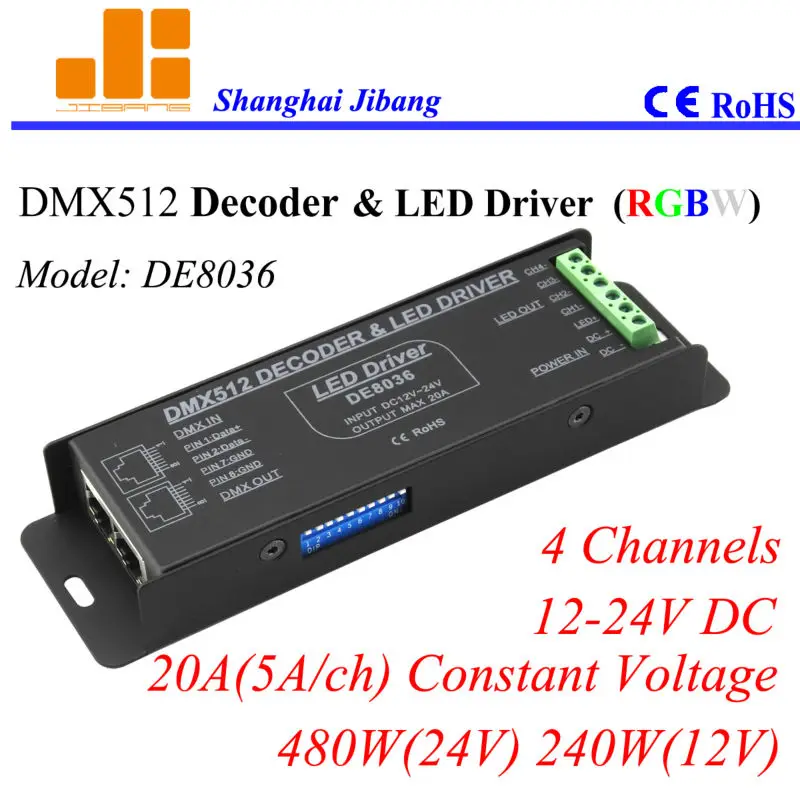 Led Rgbw Dmx512 Decoder 12-24v 8036 - Buy Controller ...