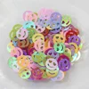 10mm Smiley Face Sequins For Crafts Paillettes Clothing Leaves Glitter Shell Love Sequin Bag Decor DIY Scrapbooking Accessories