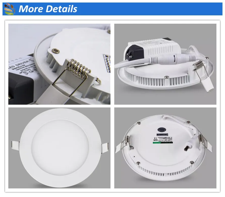 Sinywon 6W Ultra Thin Ceiling Downlight Light LED Recessed Panel1.jpg